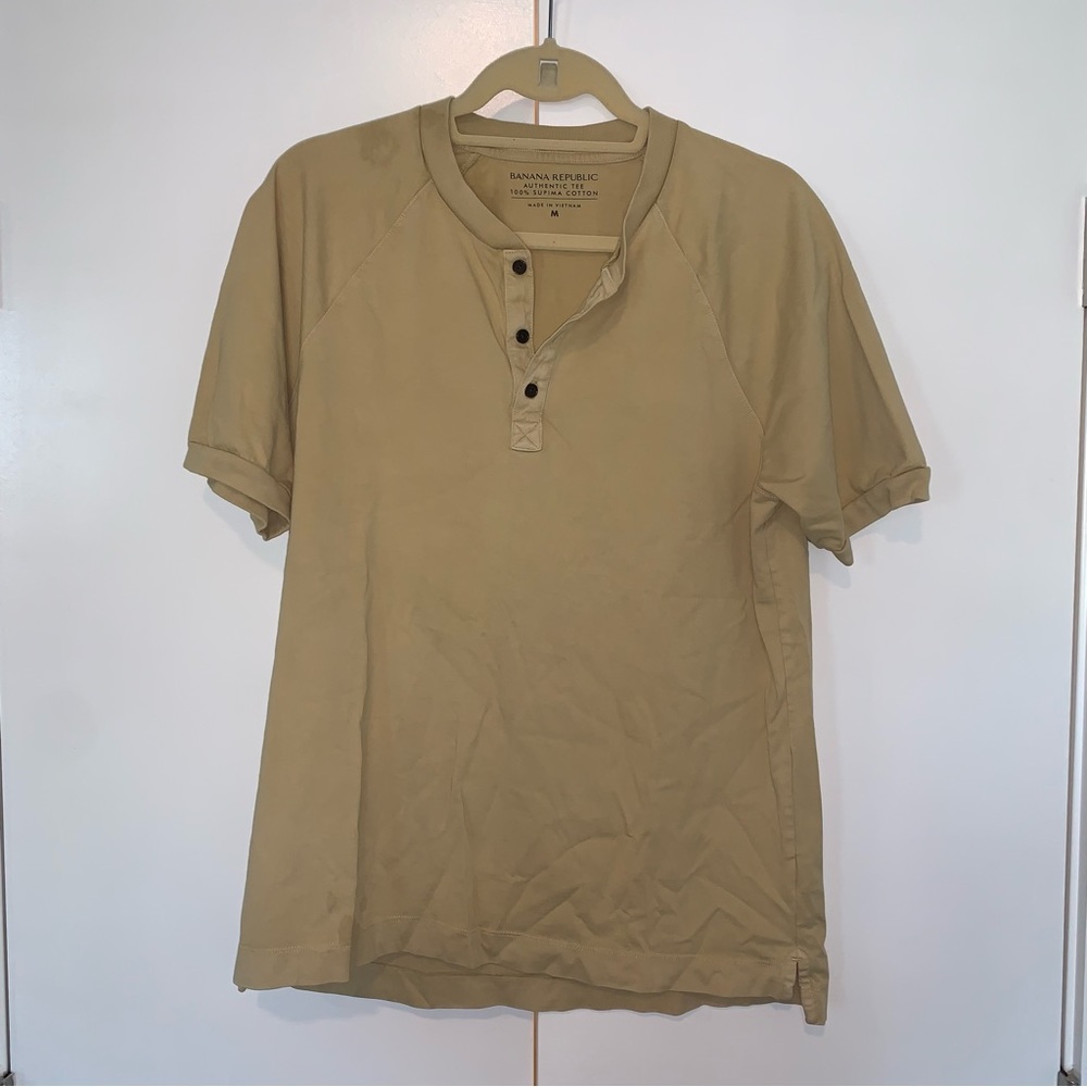 Banana Republic Henley T-shirt Supima Cotton
